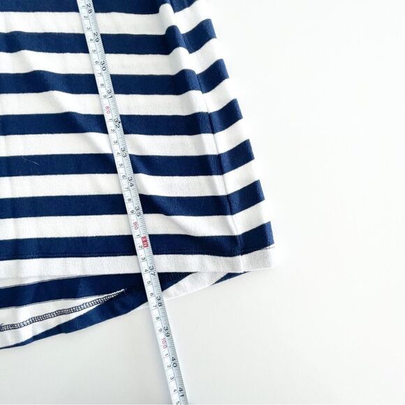 Gap Softspun Striped Dress Navy White Women's M Tall Double Spaghetti Strap NWT - Picture 6 of 7